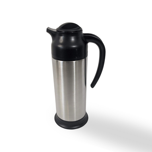 Update International (SV-70) 24 Oz Black and Stainless Cream Server,Clear