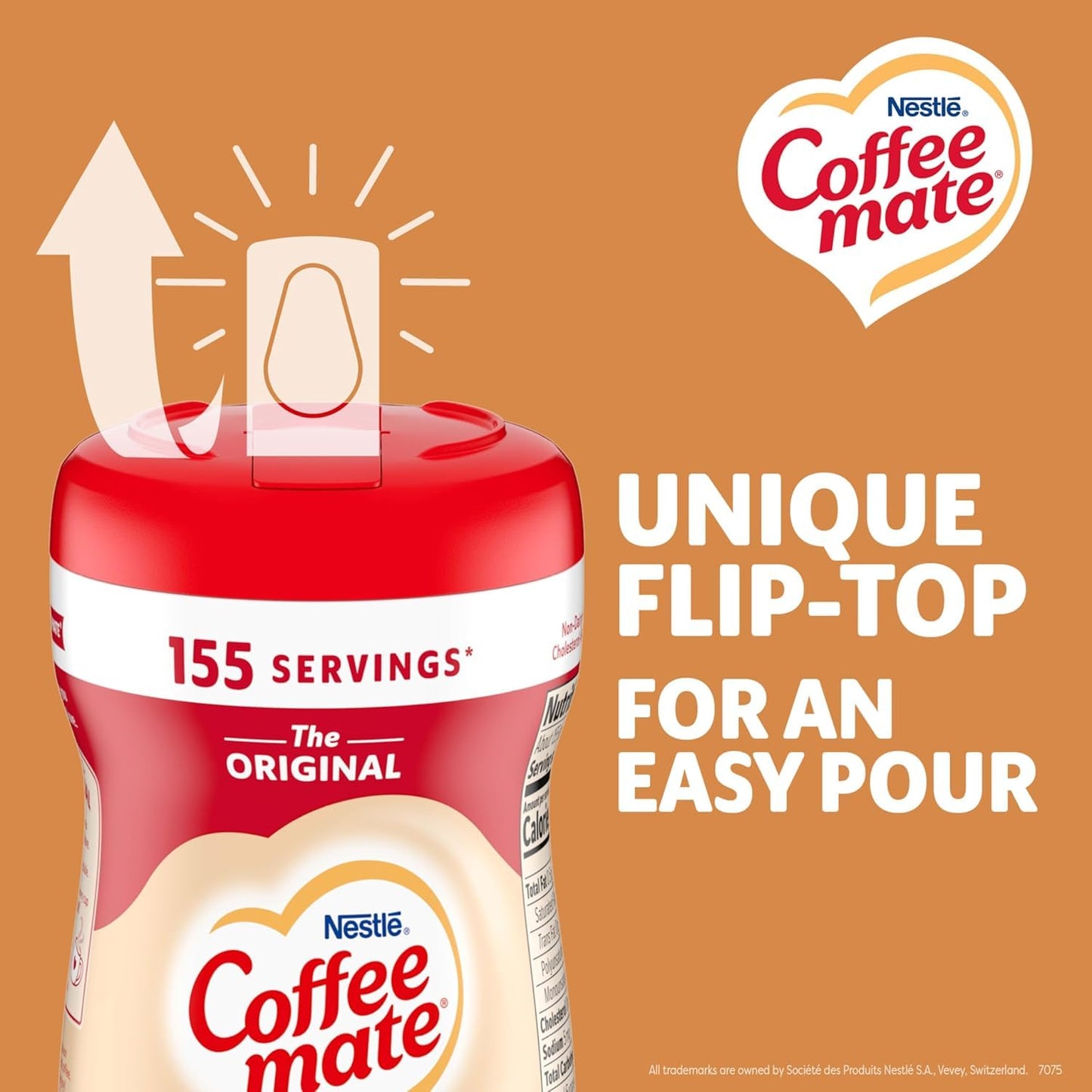 Coffee Mate Original Powdered Coffee Creamer 11 oz. 2-Pack Bundle with Basicos Coaster