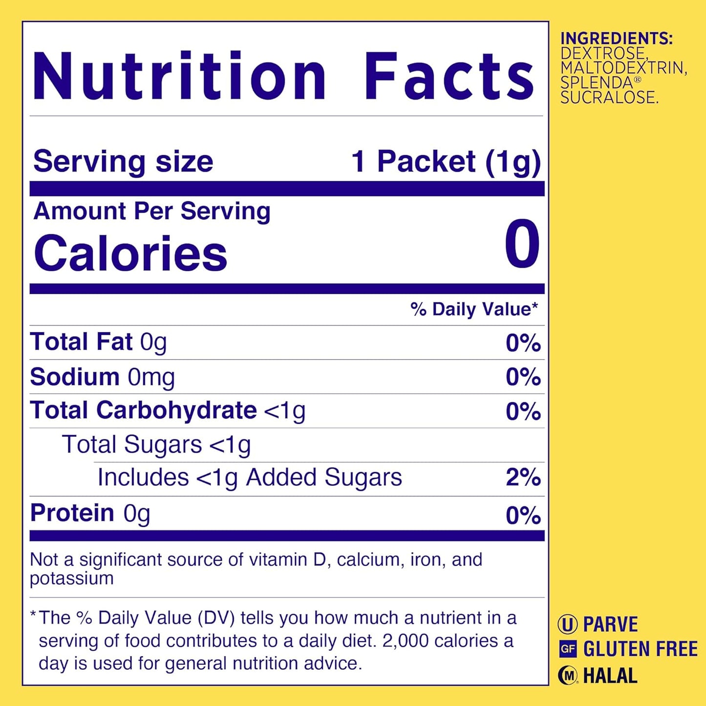 Splenda Sweetener, 1200 Count, 2.65 lbs (Packaging may vary)