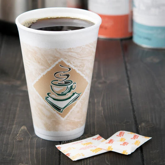 Dart 16X16G ThermoGlaze 16 oz. Cafe G Espresso Customizable Foam Cup (printing may vary) - 1,000/Case