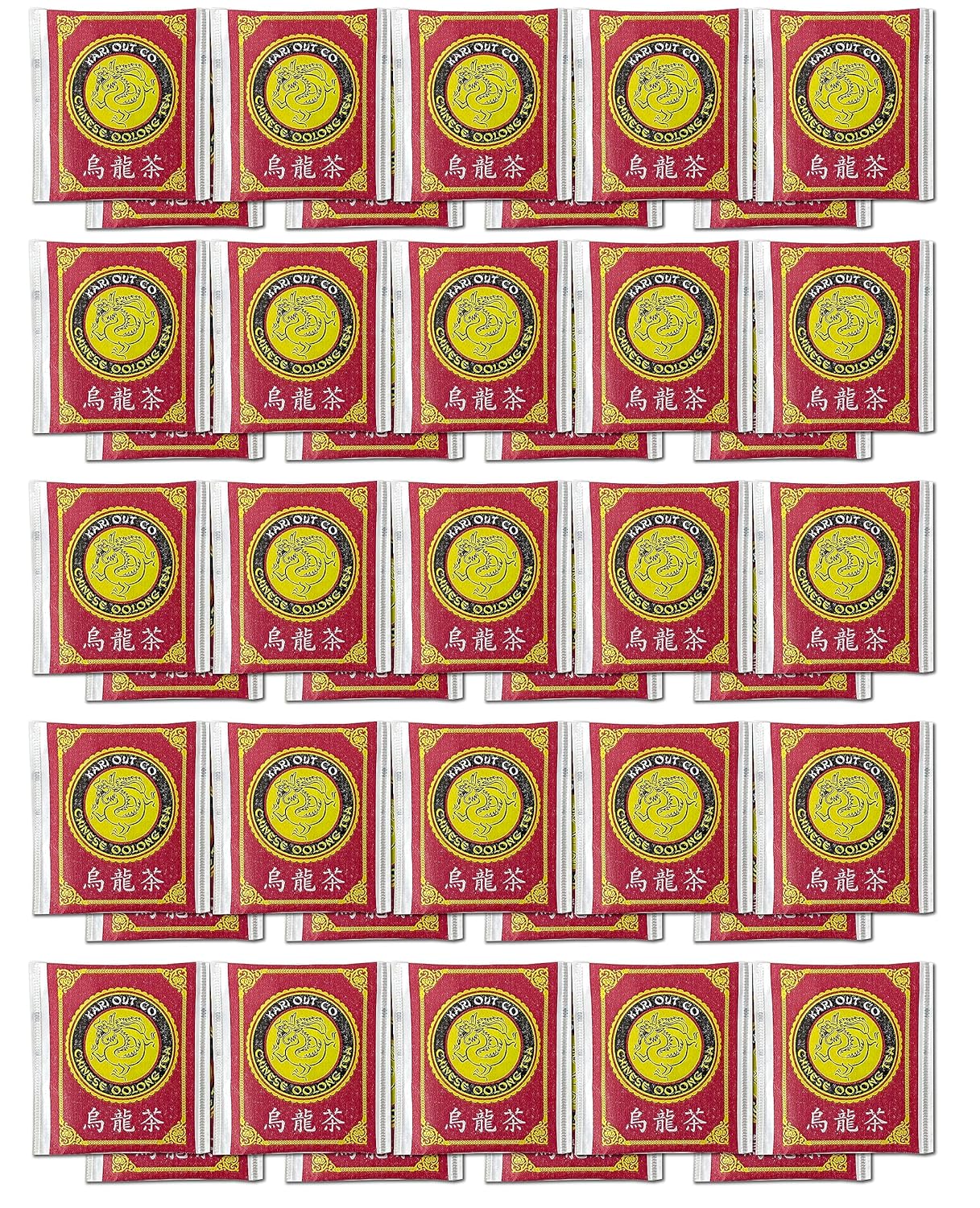 Crait Kari Out Chinese Restaurant Tea Individually Wrapped Oolong Tea Bags, Chinese Tea Bags, Pack of 45